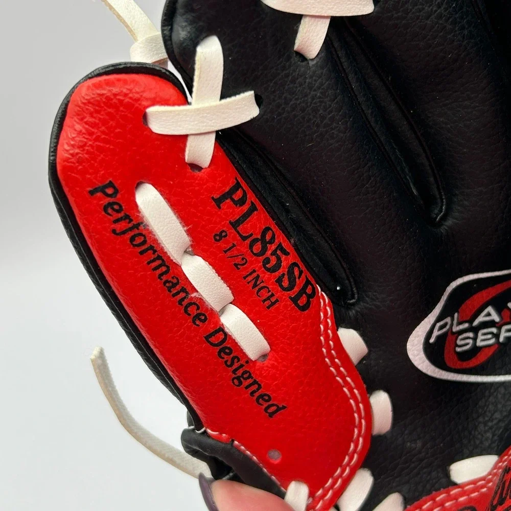 Rawlings PL85SB Black Red Youth Baseball Glove Basket‎ Web 8.5
